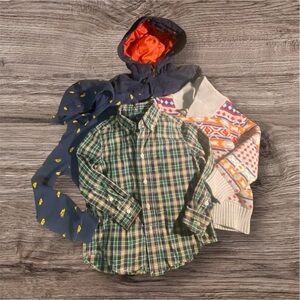 Boys 4T Bundle – Ralph Lauren Shirt, Nike Hoodie, Sweater & Jacket – 4pc Lot